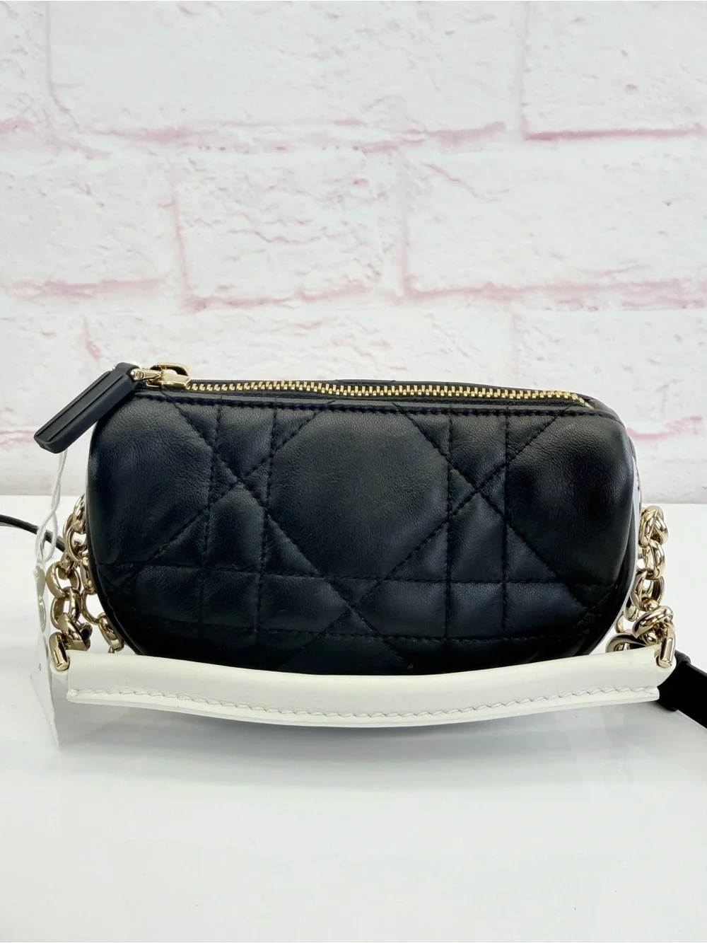 Christian Dior Lambskin Cannage Micro Dior Vibe Hobo Bag Black NWT